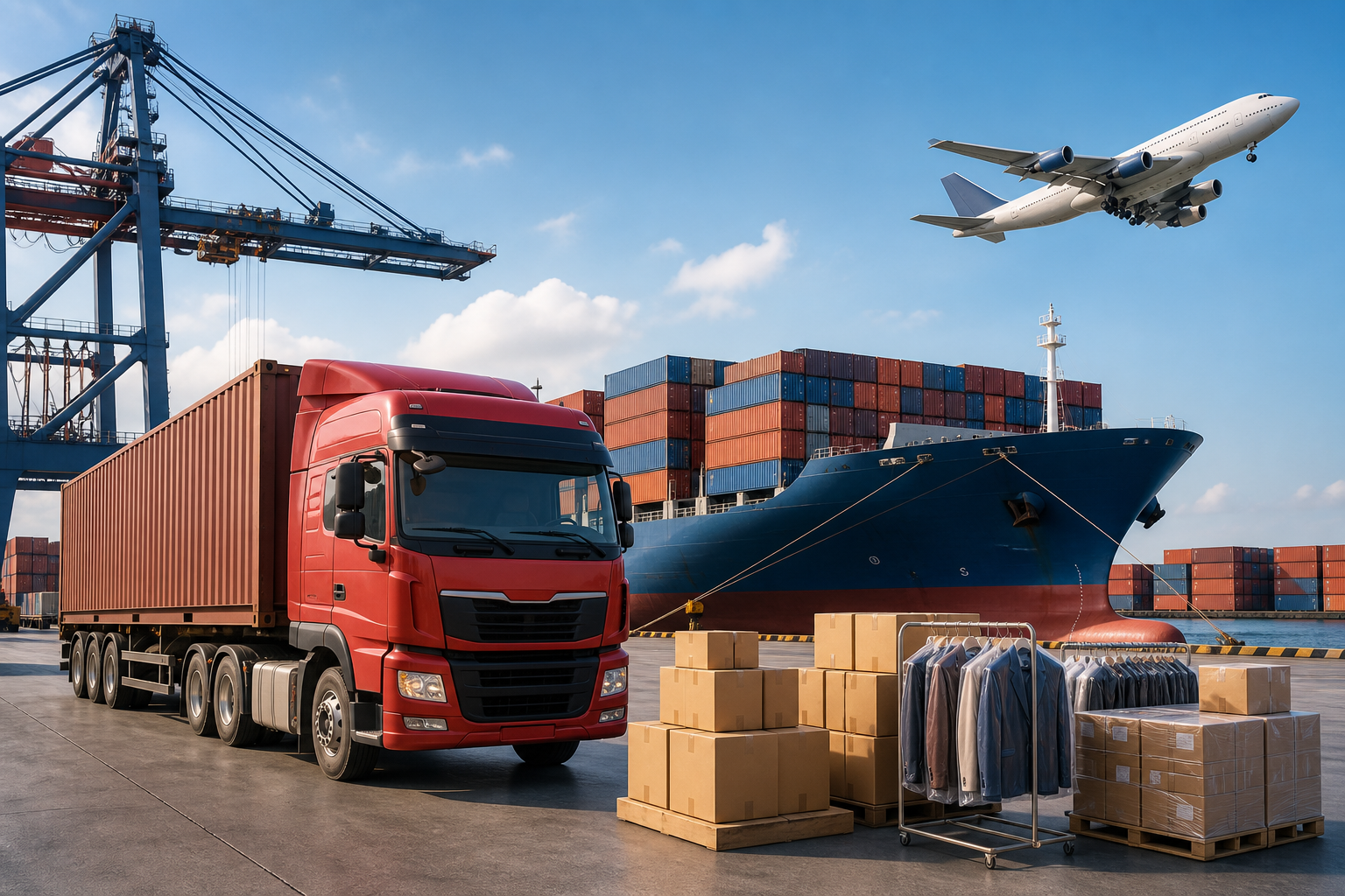 Export logistics vehicles for Raj Ventures shipments
