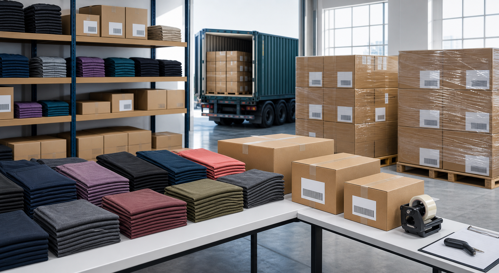 Export-ready garment packaging